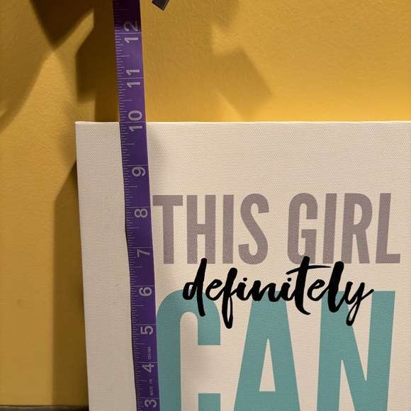 Canvas Art - This Girl Definitely Can. 10" x 10" - Picture 6 of 6